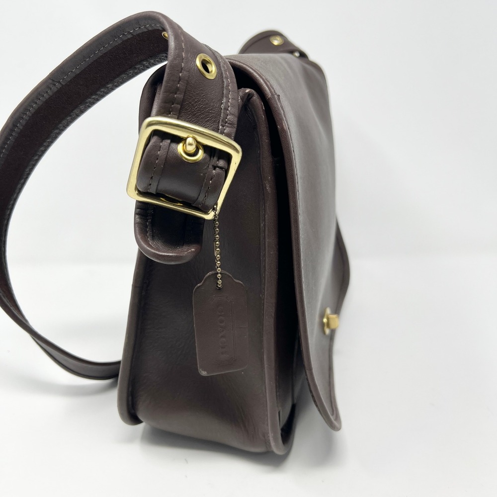 Coach Stewardess Bag Crossbody 9525 Dark Brown Leather Made In USA Vintage - Picture 2 of 13